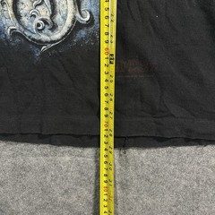 Vintage Alchemy Gothic Demon Devil Cross T-Shirt Faded Black Distressed L RARE