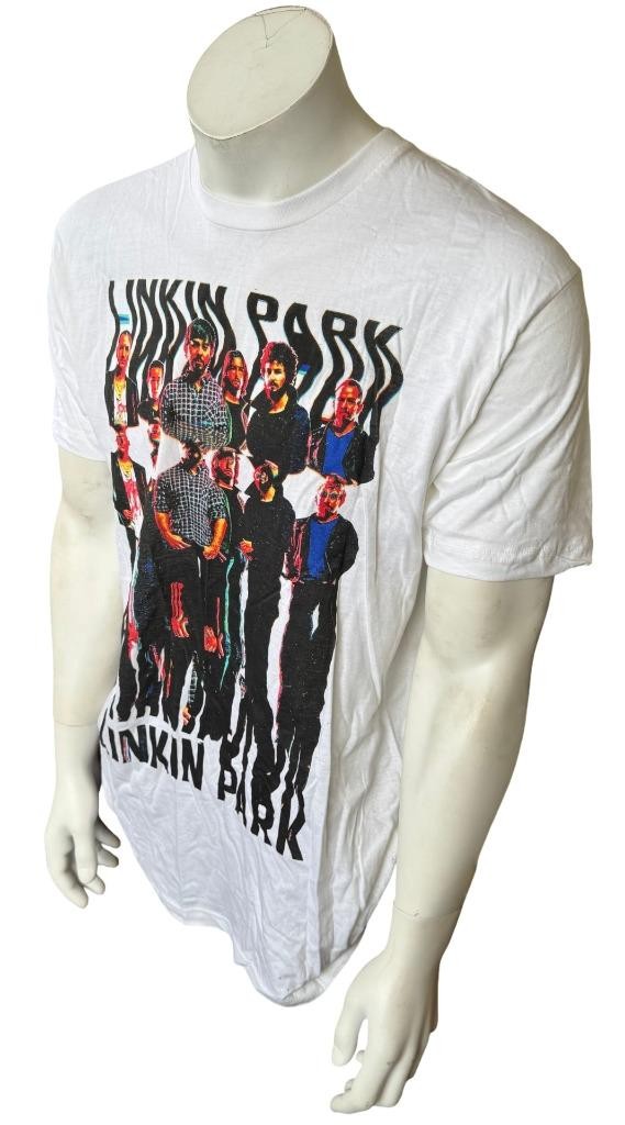 The Core Men’s Linkin Park Band Graphic White Short Sleeve Shirt Size Large