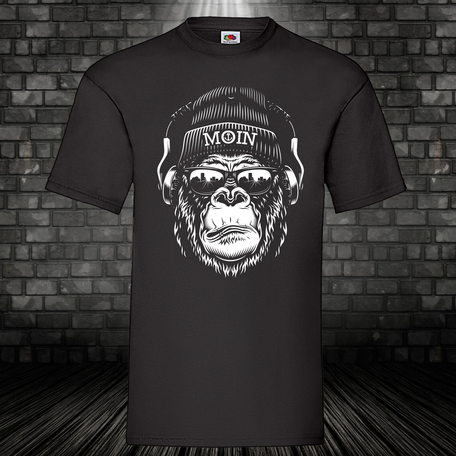 Moin Gorilla Music T-Shirt Tee Funshirt Cult Gift Nordic Coast S-5XL gallery