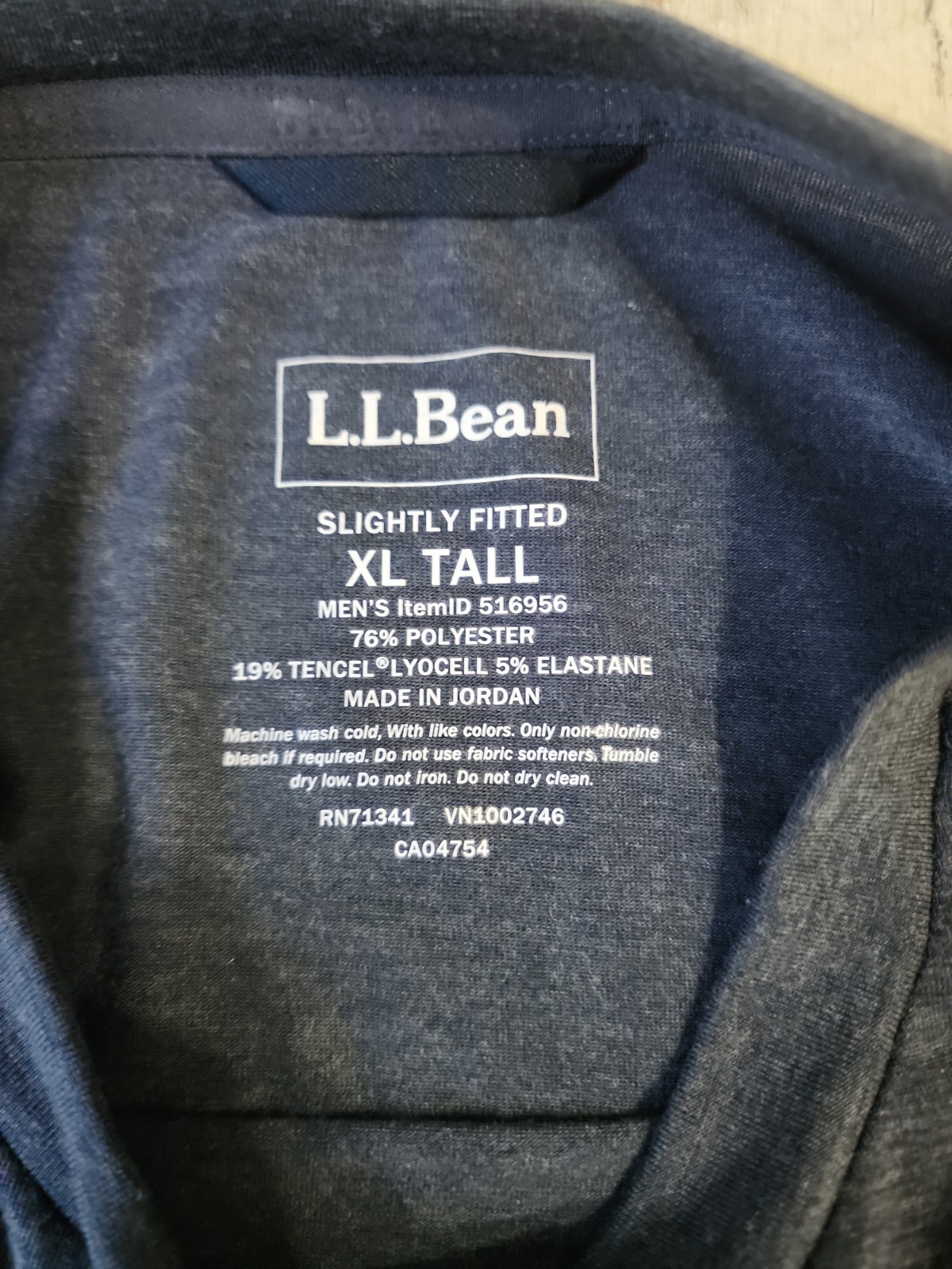 LL Bean Graphic Tee Shirt Mens XLT Navy Blue Sunset Mountain Logo Short Sleeve gallery