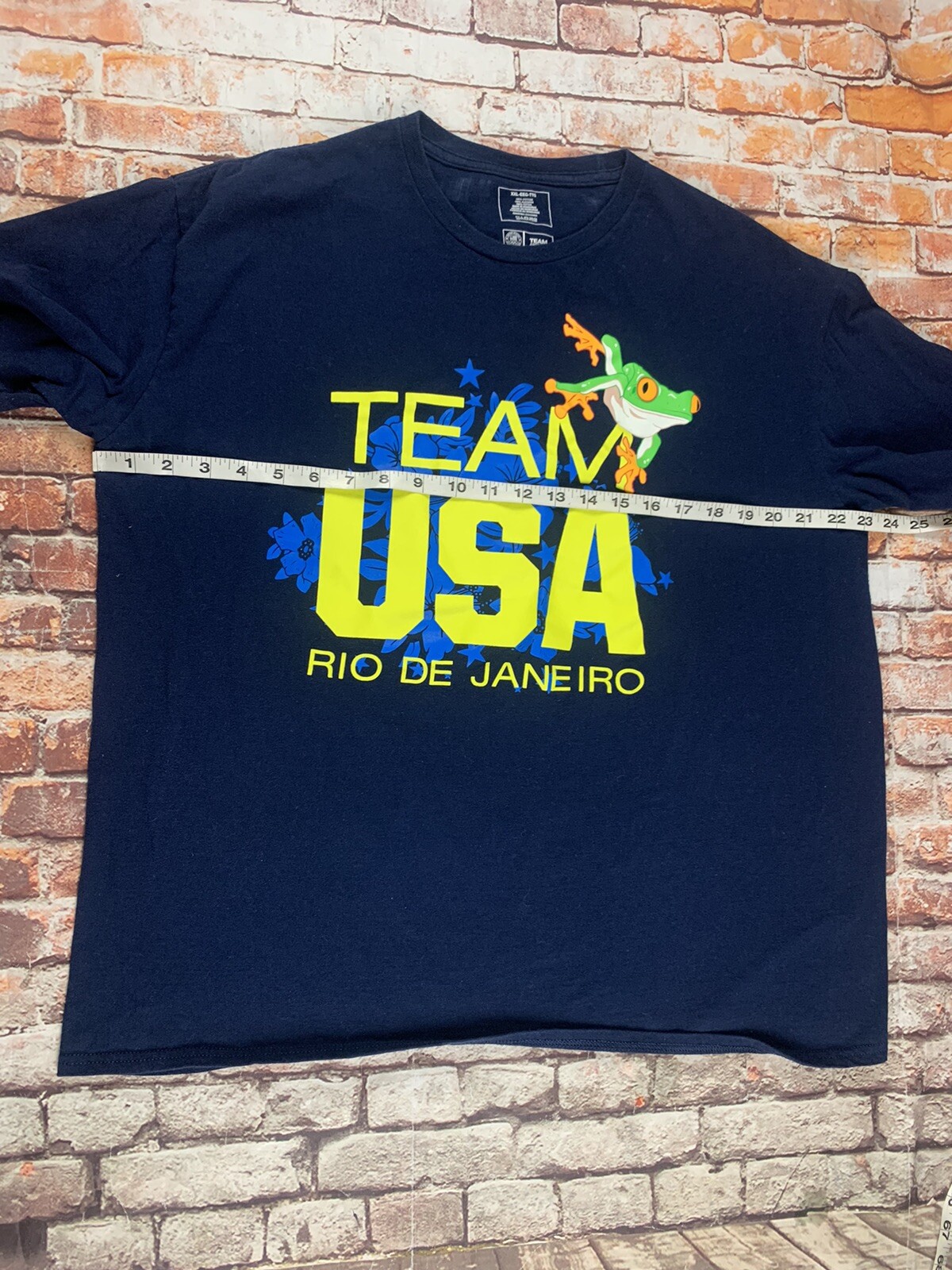 Rio De Janeiro T Shirt Mens 2XL Blue Mens Team USA Frog gallery