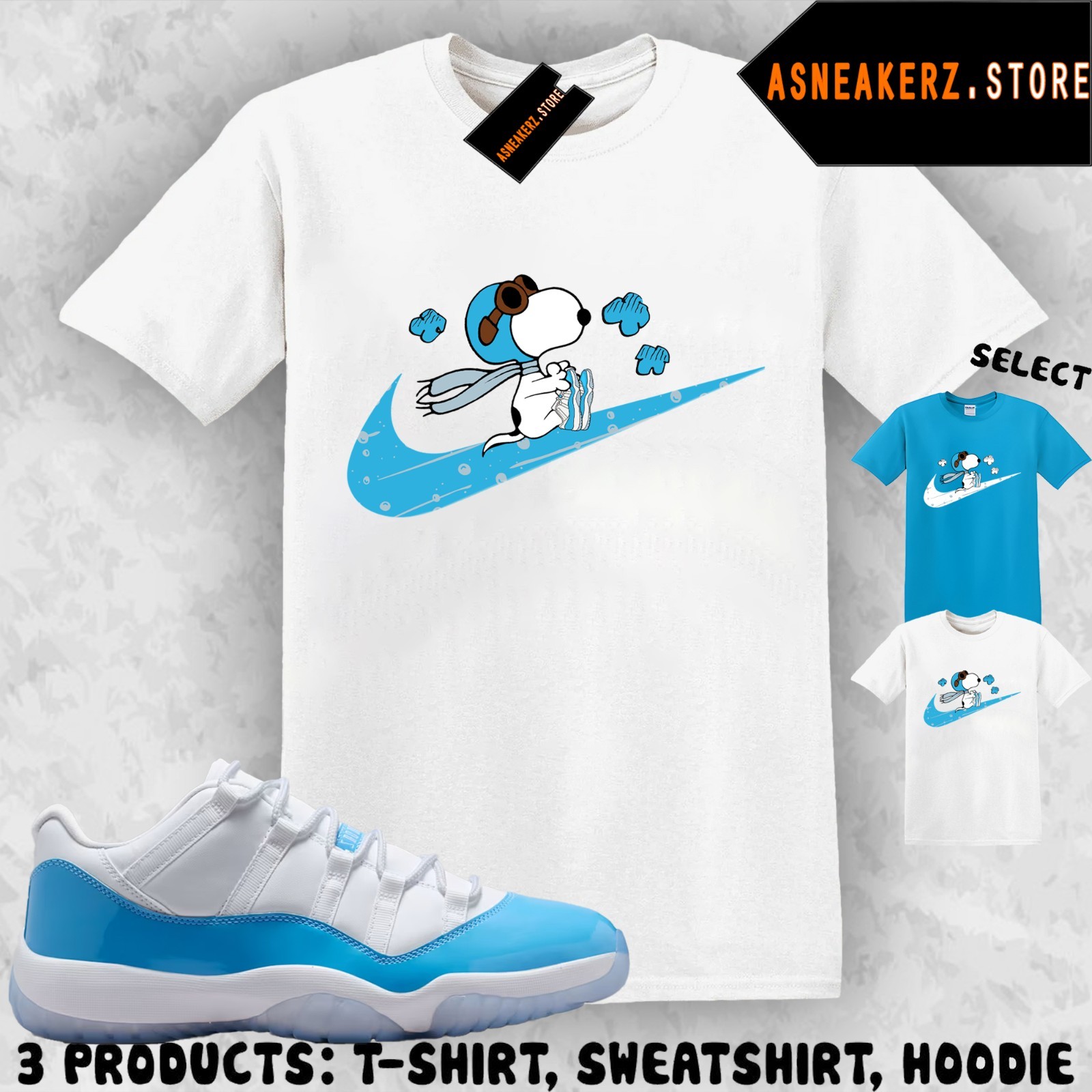 Shirt To Match AJ 11 Low University Blue 2026 Sneaker Matching Fly S Dog T-Shirt gallery
