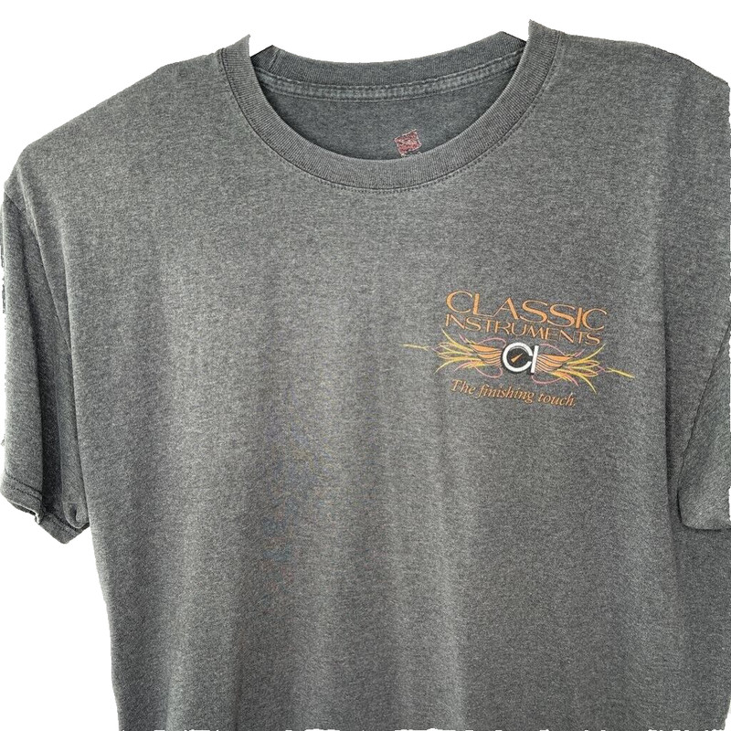 Classic Instruments Hot Rods Classic Cars Shirt Hanes Mens XL Graphic Gray gallery