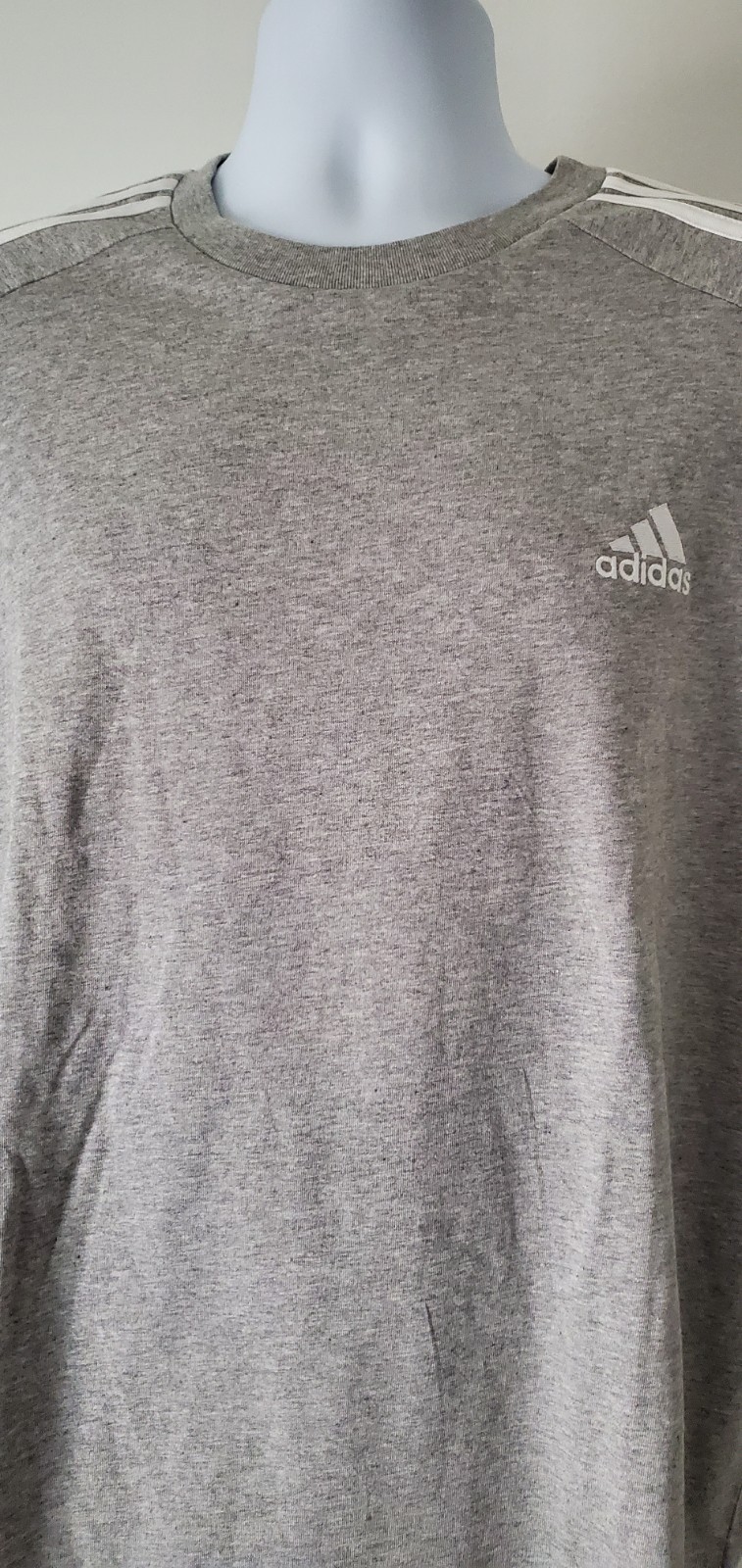 Adidas Sportswear Essentials 3-Stripes Men's Tee, Medium Gray Heather, Size: XL gallery