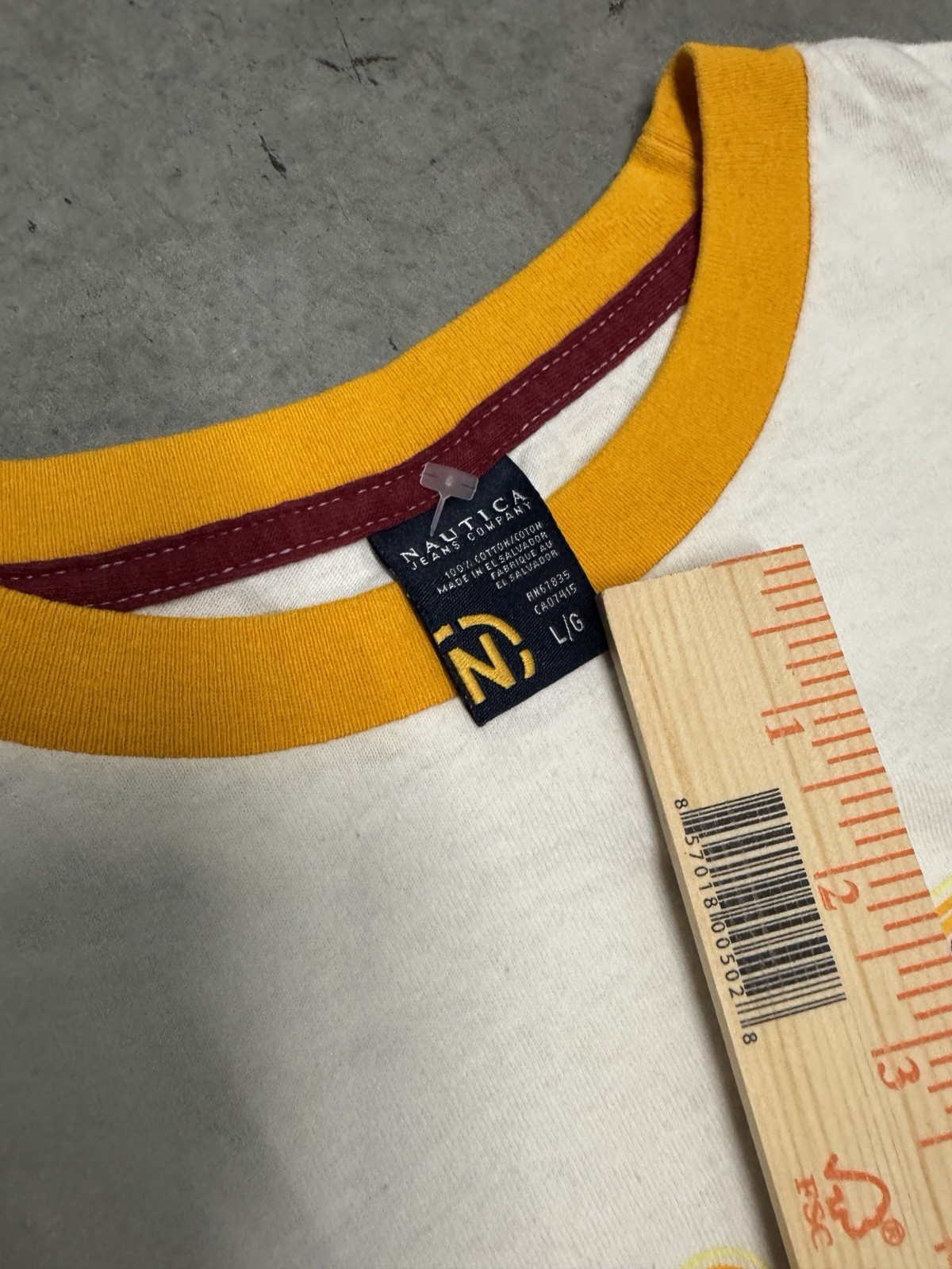 Nautica Vintage Y2K Longsleeve White And Yellow gallery