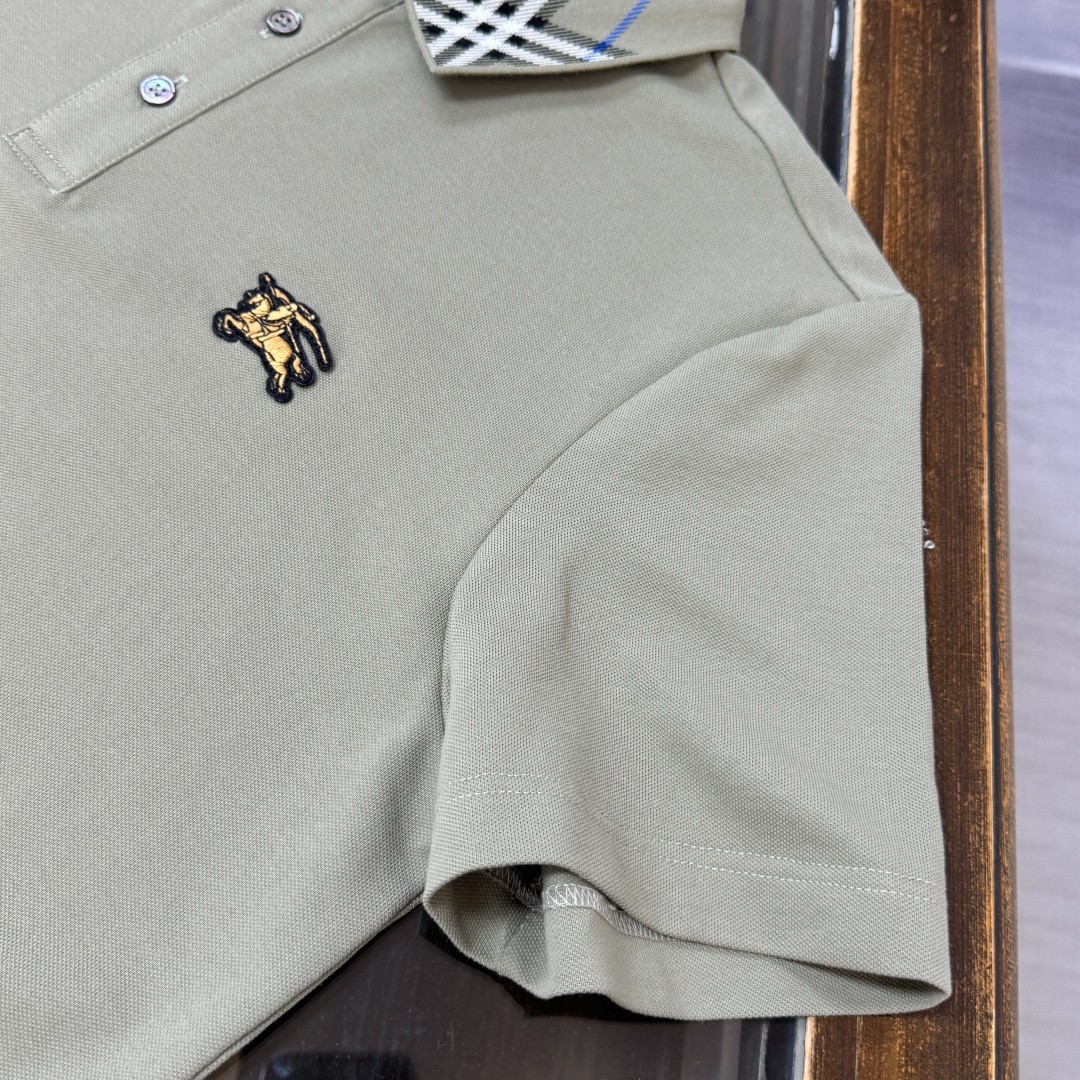 BUR*BERRY Men's Light Green Short-Sleeve Collared Polo Shirt XL gallery