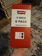 NIB Levis 6 Pack Mens V-Neck Premium Cotton T-SHIRTS Small White Grey Black