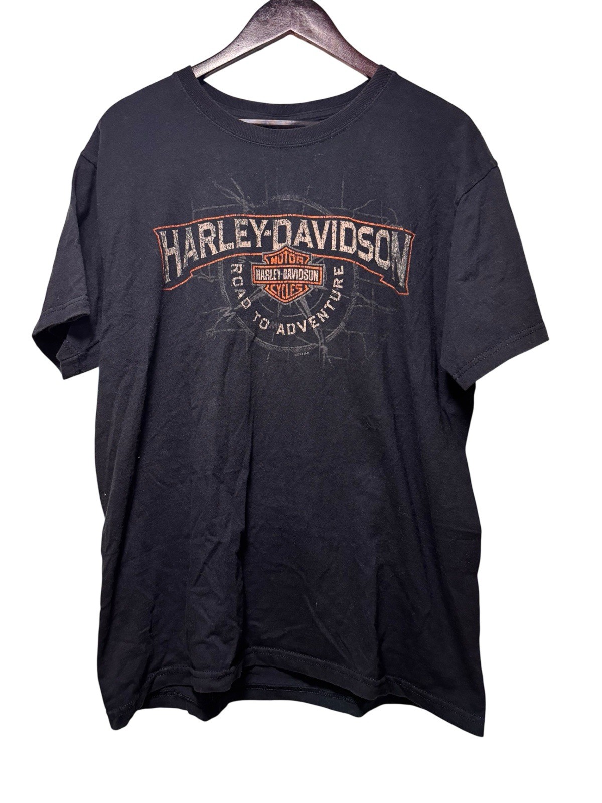 Vintage 2000s Harley Davidson Miami T Shirt Size L Road To Adventure Biker Grung