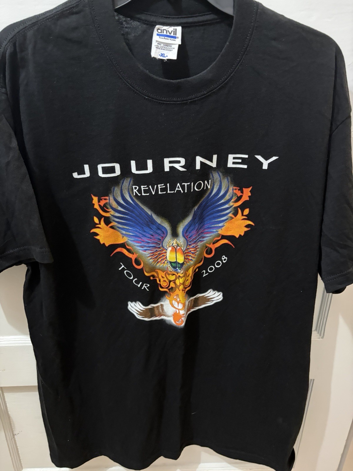 Anvil T-Shirt Men’s XL Preshrunk Journey Revelations Tour Double Sided Black gallery