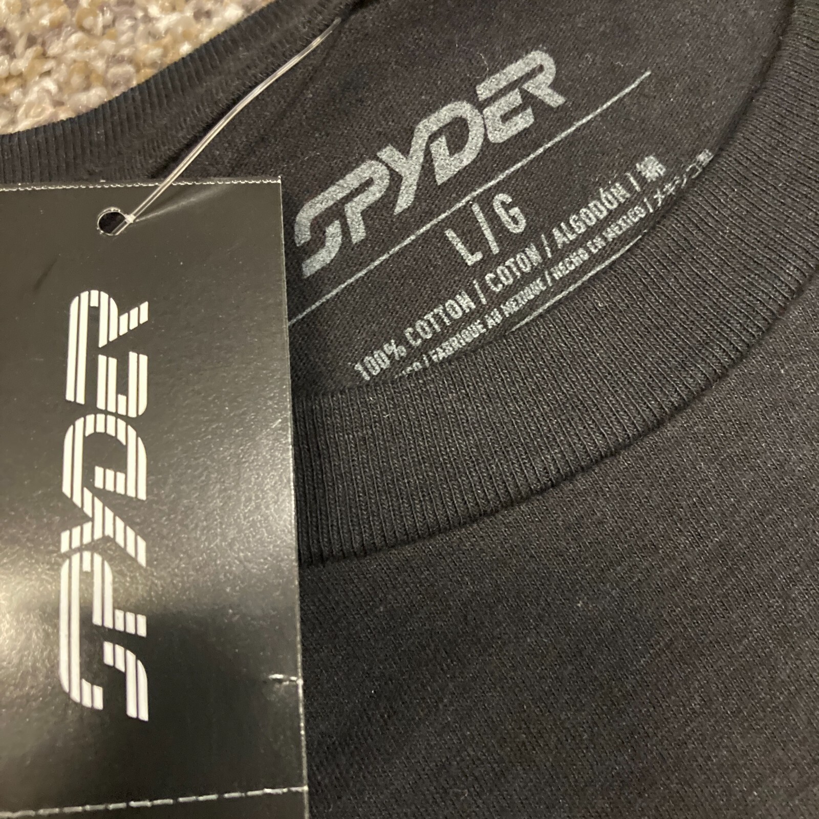 SPYDER SKI T-SHIRT mens adult LARGE retro black pink yellow 80s 90s NWT NEW$25 gallery