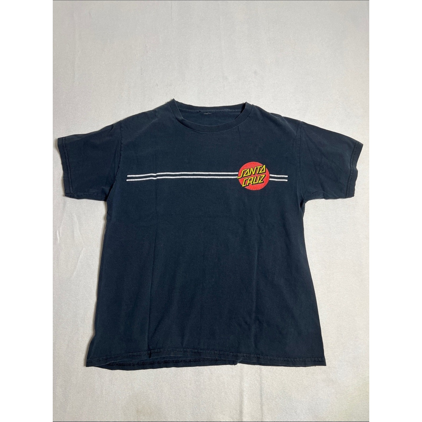 Santa Cruz Skateboards Kids Black Tee with Red Circle & Yellow Logo gallery