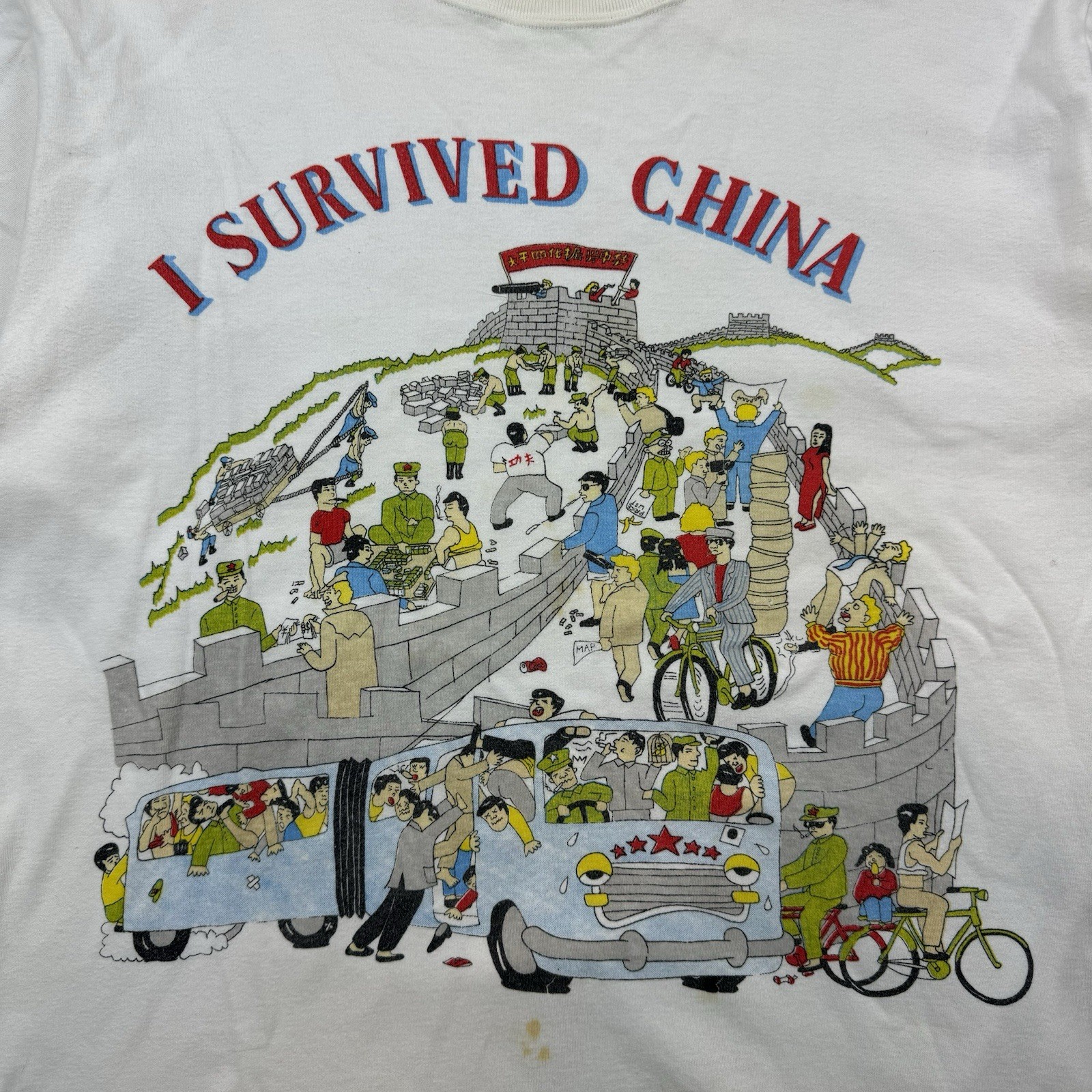 Vintage Lai See Shirts T Shirt Men's XL White I Survived China Single Stitch gallery