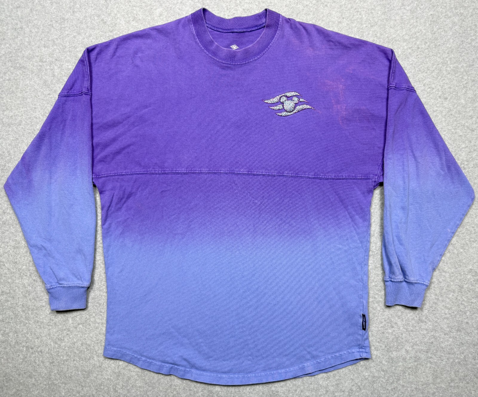 Disney Cruise Line Spirit Jersey Small Purple Blue Glitter Long Sleeve Shirt S * gallery