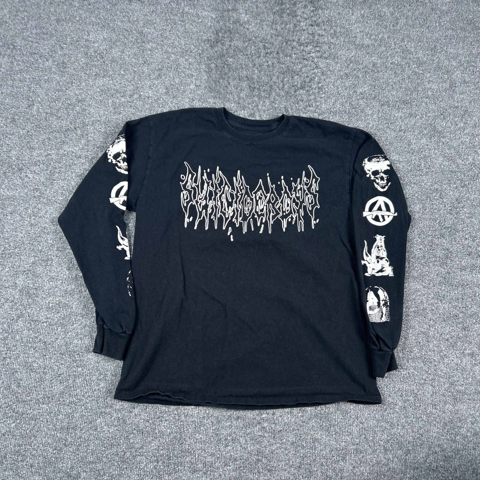 G59 Shirt Mens Large Black Long Sleeve Suicideboys Graphic Tee Skull Music