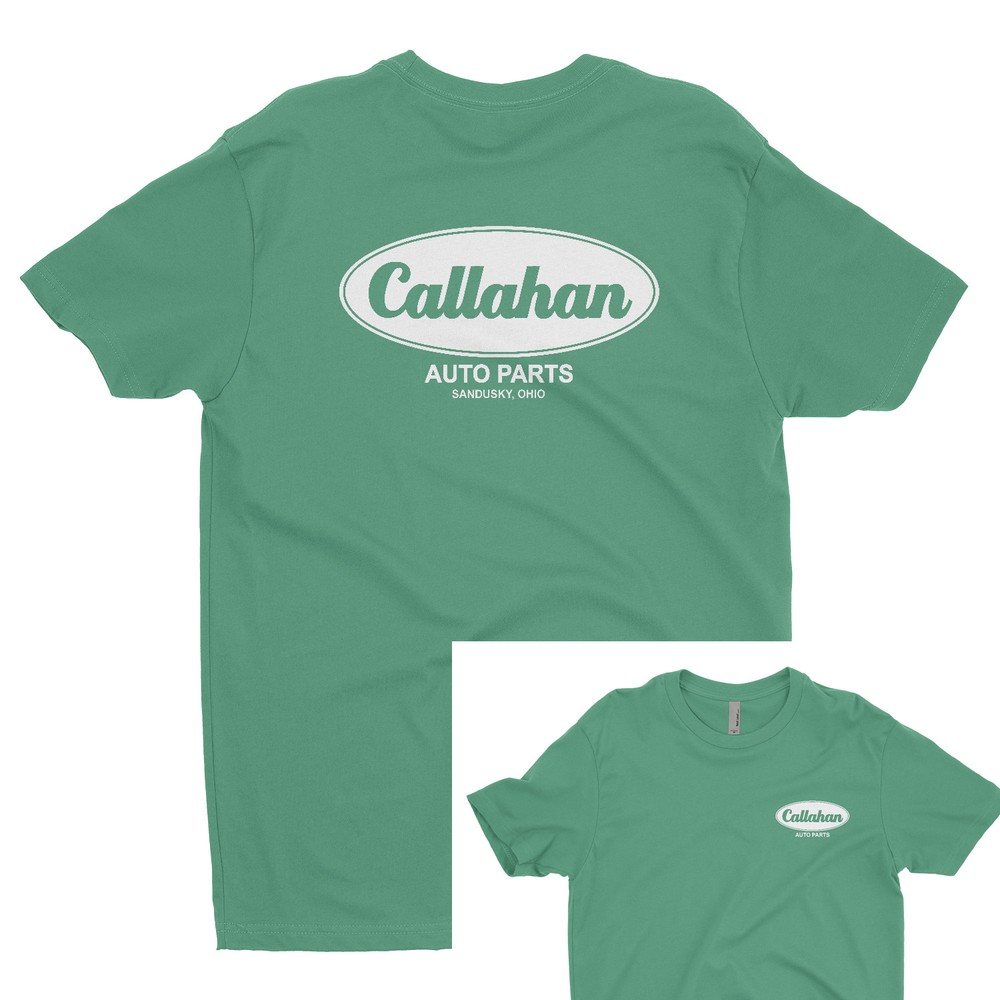 Tommy Boy inspired Callahan Auto Parts T-shirt Sandusky Ohio two sided artwork