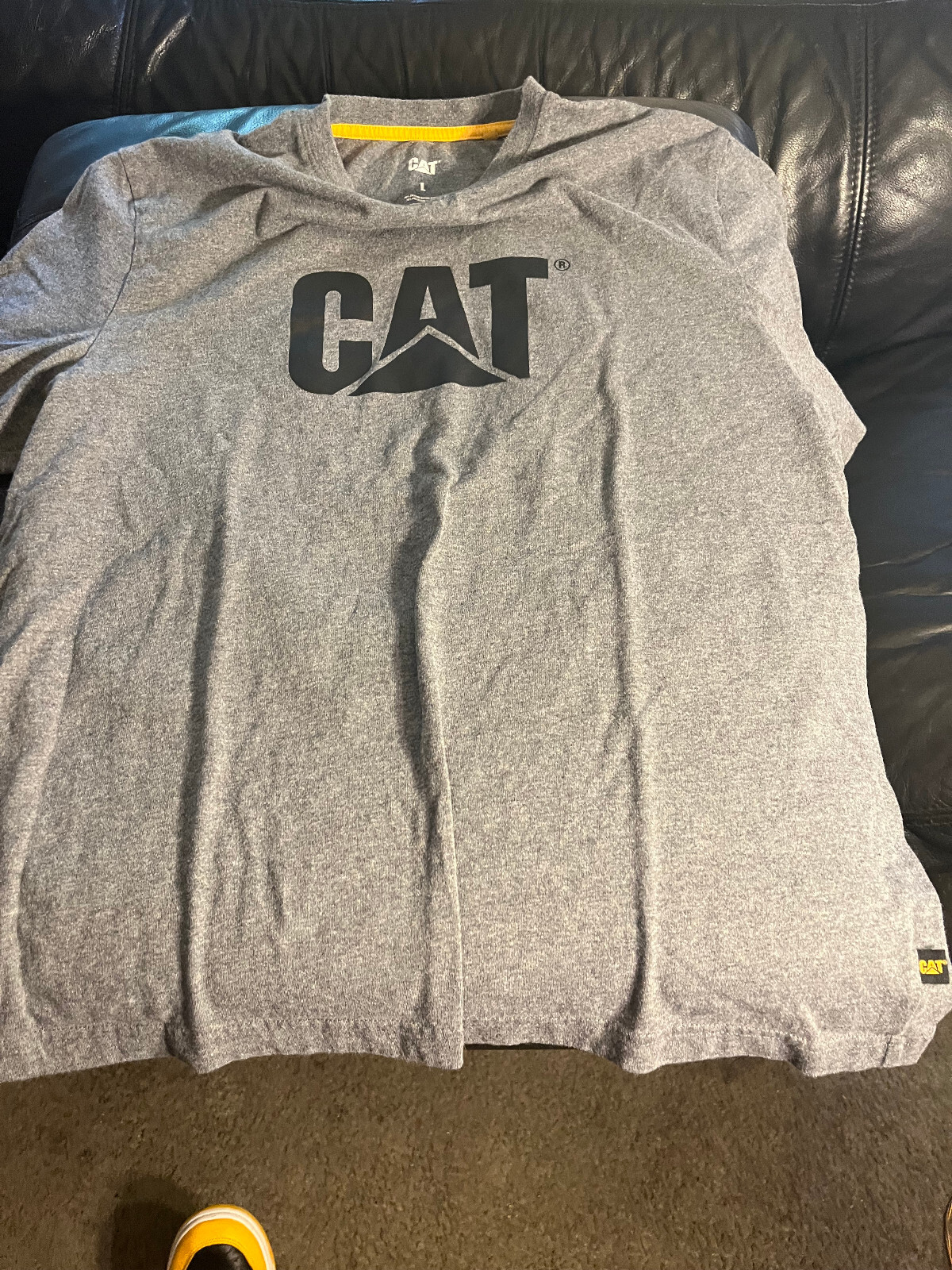 Caterpillar brand t shirt CAT Large Gray Designer Mint heavy duty work shirt gallery