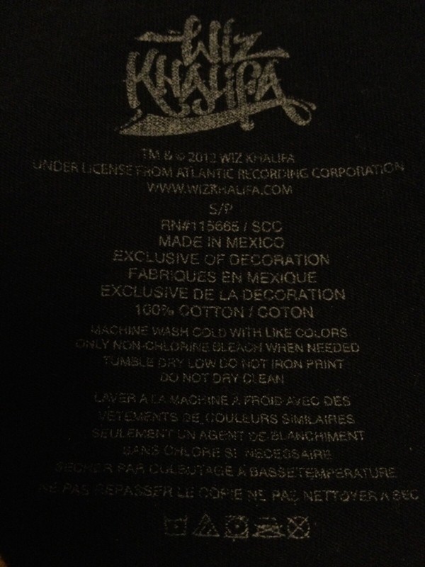 Wiz Khalifa - “Rolling Papers” - Black W/Yellow Striped Sleeves - 2012 - S gallery