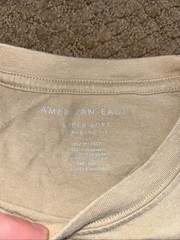 Men’s American Eagle Super Soft Feel Classic tee Shirt Gray beige Lot 2 XS Set
