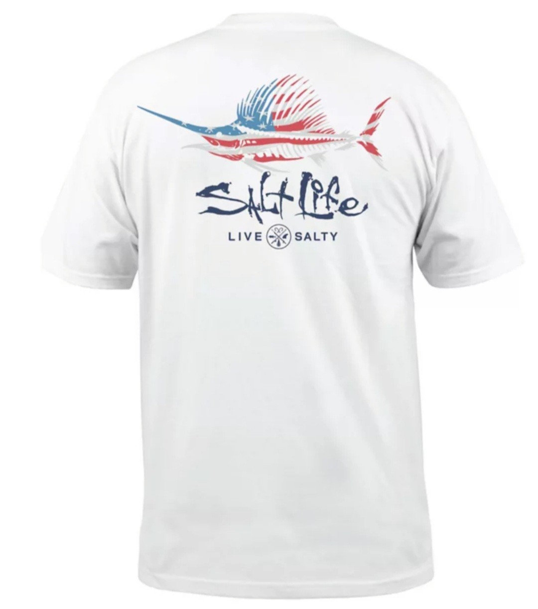 Salt Life Men’s “Sailfish N’ Bones”, Short Sleeve Graphic T-Shirt, Medium
