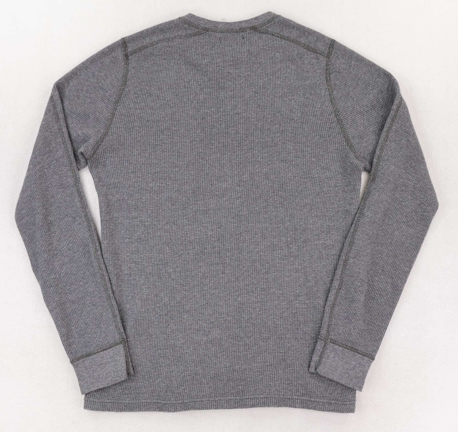 Wallace & Barnes Waffle Henley Shirt Men's Medium Tall Gray Thermal Long Sleeve gallery
