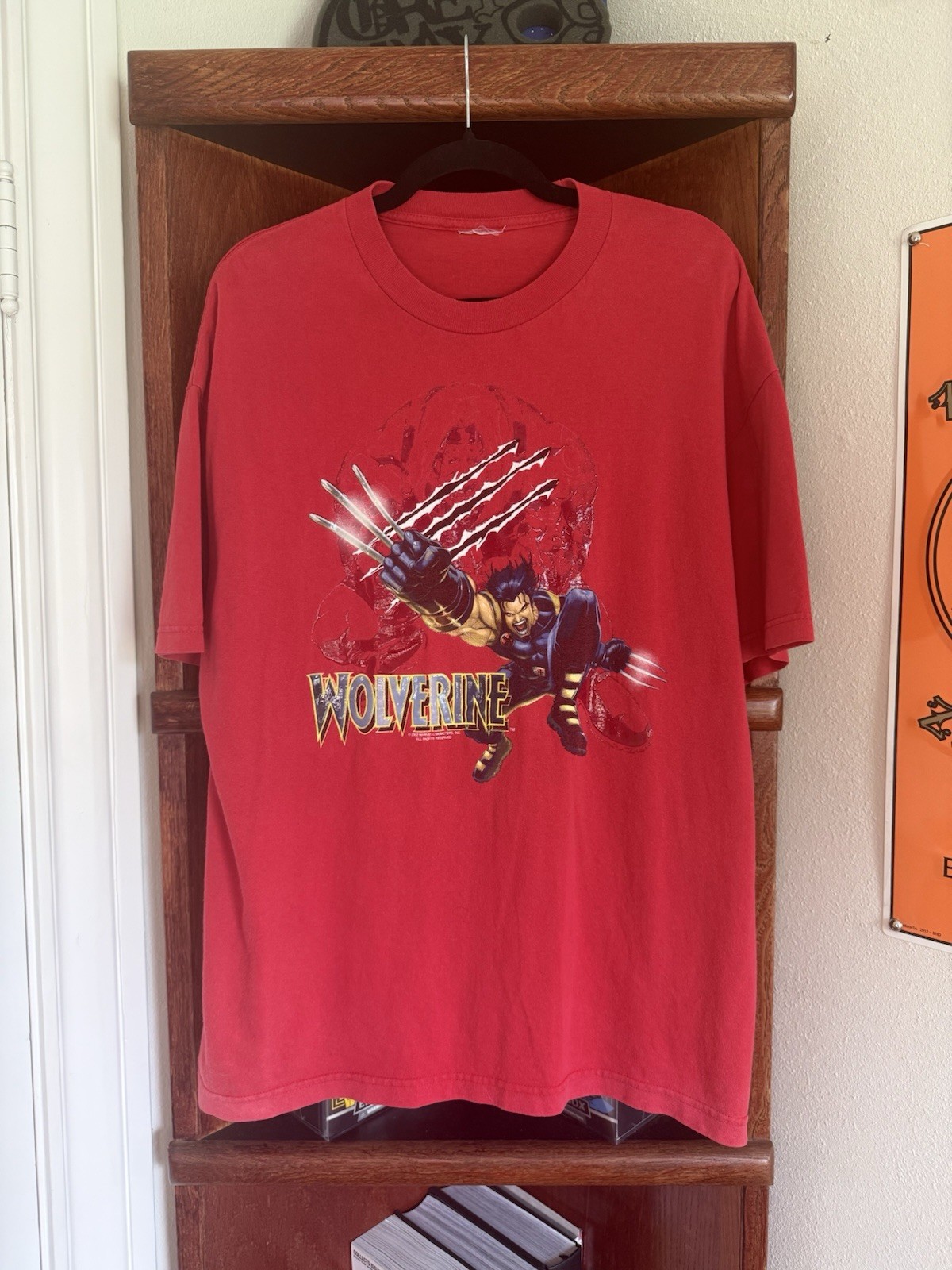 Vintage Y2k Wolverine Marvel X Men Red Graphic T-Shirt Size XL 2002 gallery