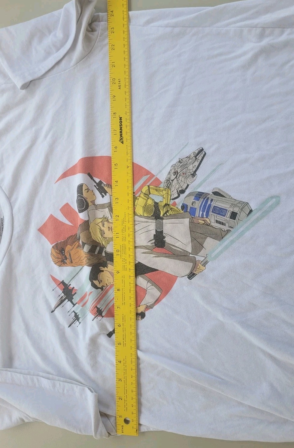 Disney Parks Star Wars Shirt Men's XL White Luke Skywalker Han Solo Leia EUC gallery