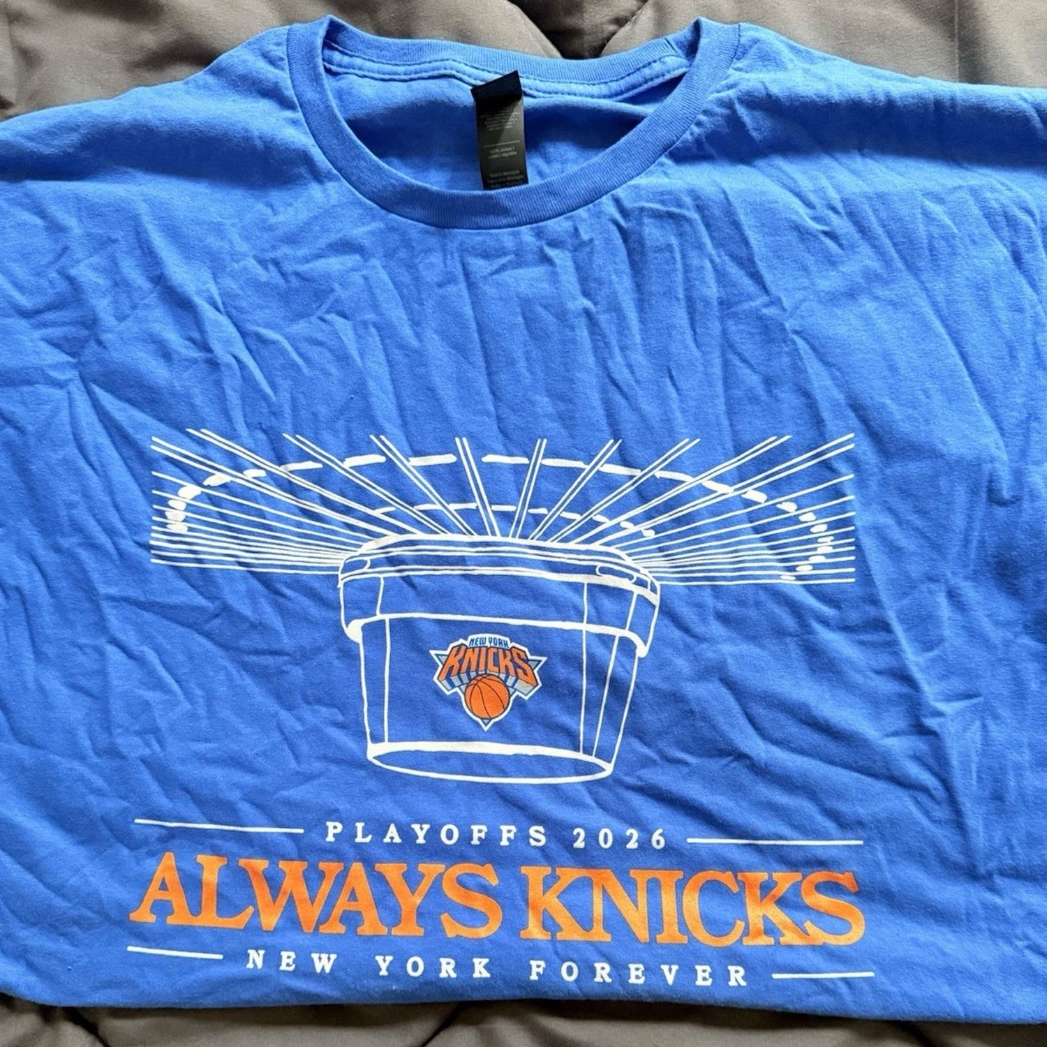 New Y0rk Kniicks 2026 Play0ff Shirt Game 1 Gift Fans All Size Royal blue