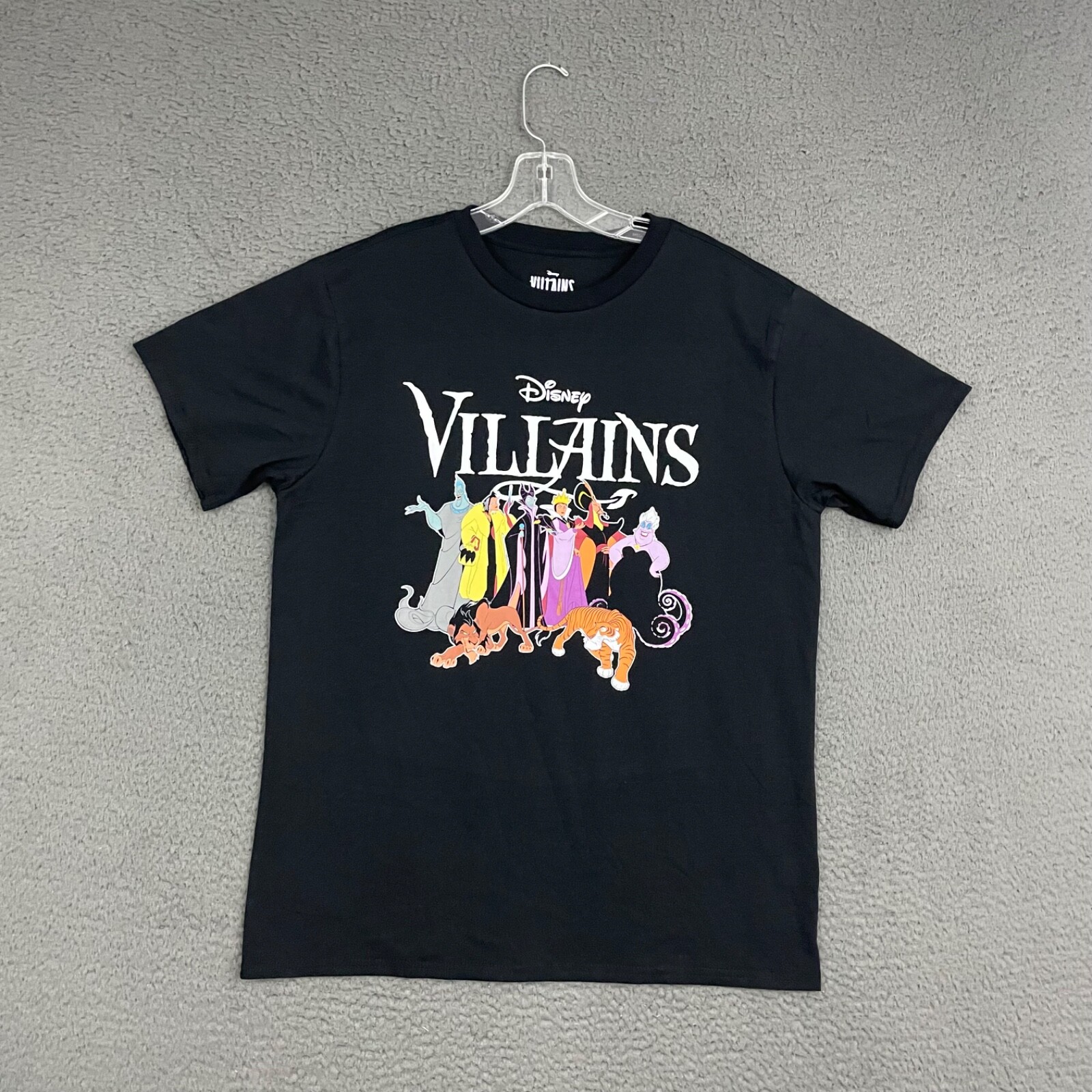 Disney Villains T-Shirt Mens XL Black Cartoon Movie Graphic Cotton Blend Casual