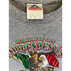 Alstyle AAA 90sMens Independencia de Mexico September 16 1810 T-Shirt Gray Large