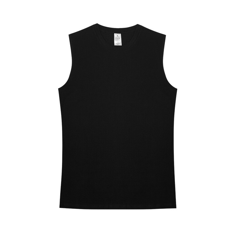 Men's Fitness Sports Vest Cotton Sleeveless T-Shirt Short-Sleeved Solid Color gallery