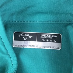Callaway Shirt Mens Medium Green Performance Weather Series Long Sleeves 1/4 Zip