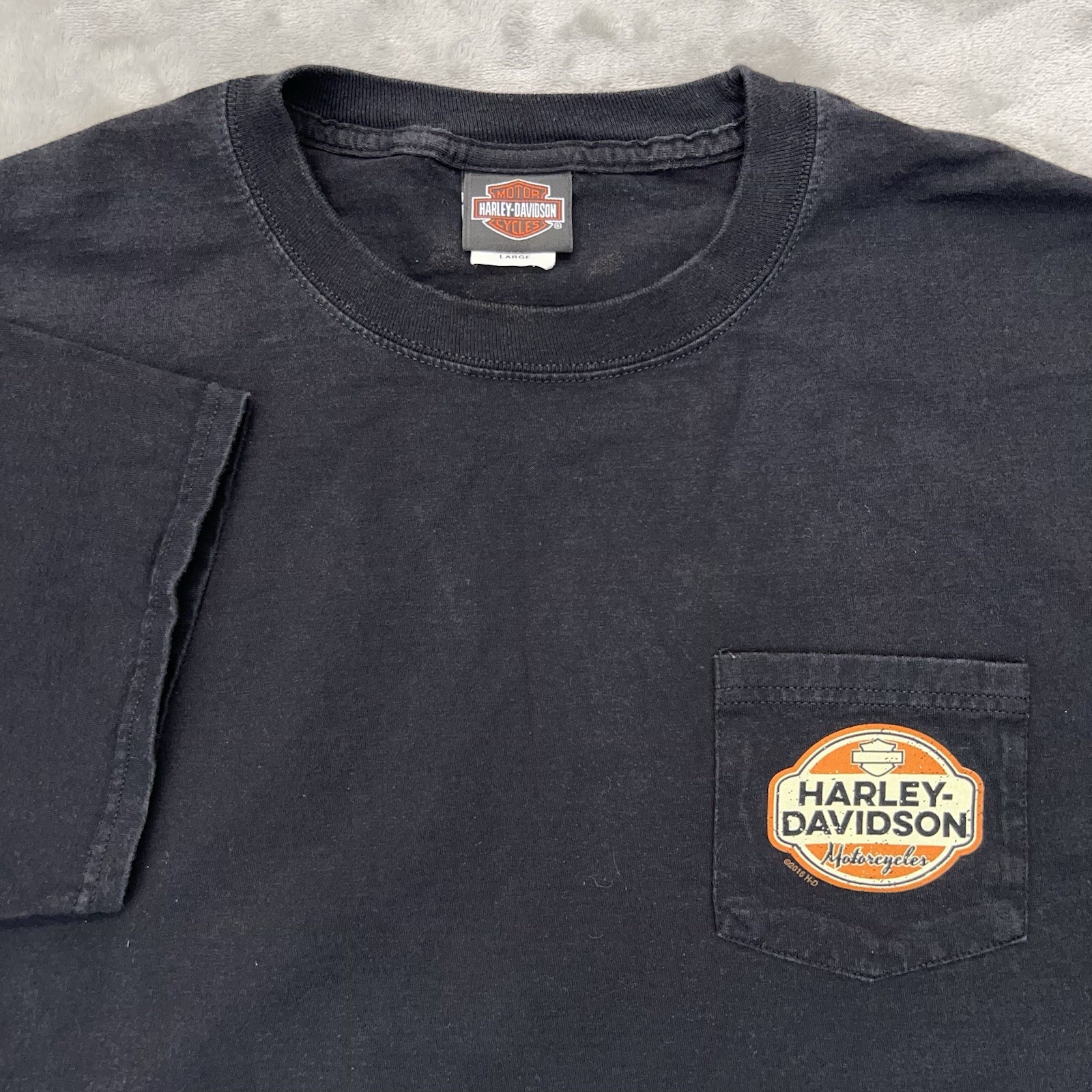 HARLEY DAVIDSON Men’s Short Sleeve T-Shirt Sz Large Black Grand Canyon Sedona AZ gallery