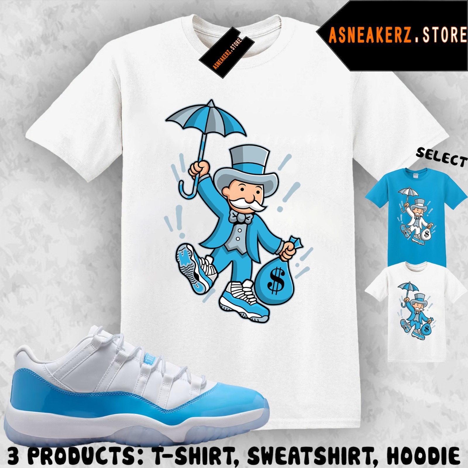 Shirt Match AJ 11 Low University Blue 2026 Sneaker Matching Sneakerhead Monopoly gallery