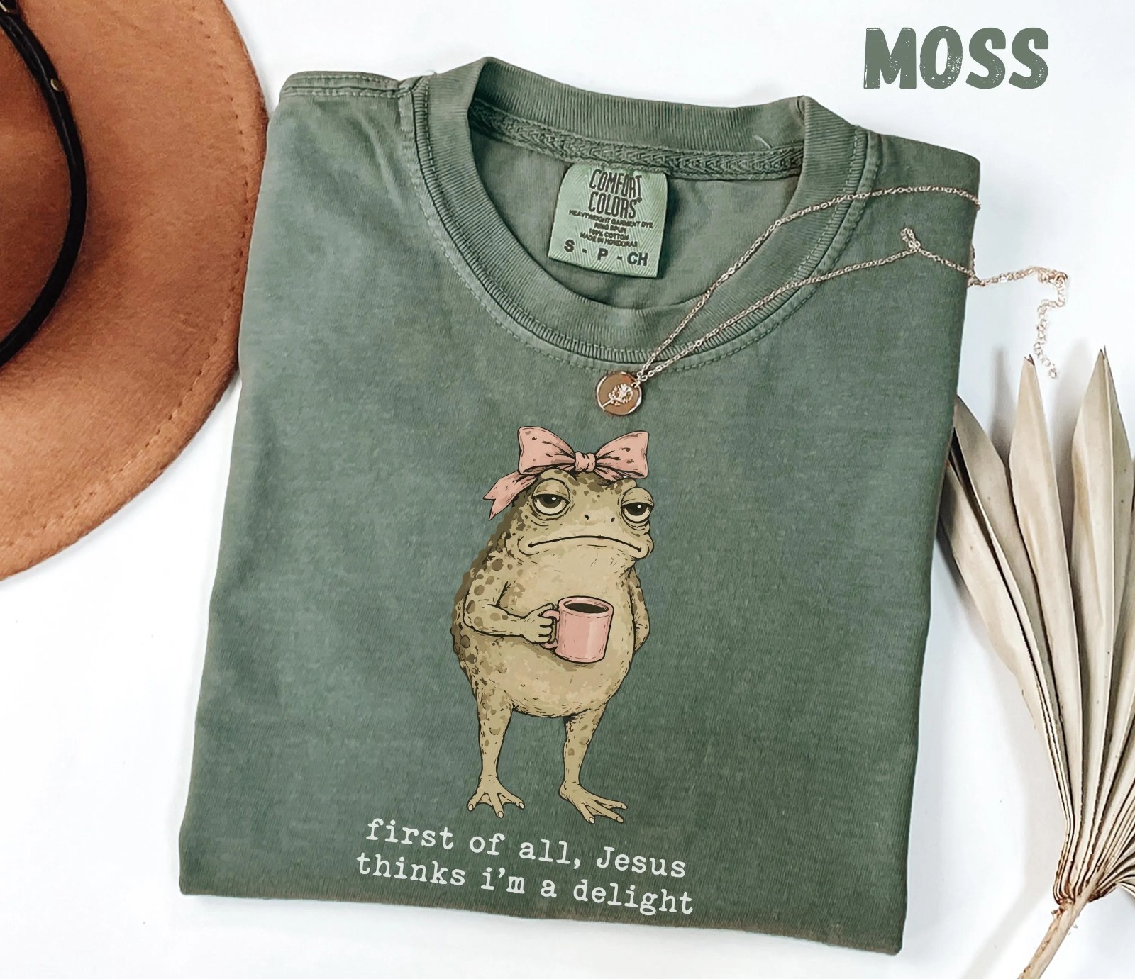 Christian Frog Shirt, Jesus Thinks I’m A Delight, Garment-dyed Tee T-Shirt