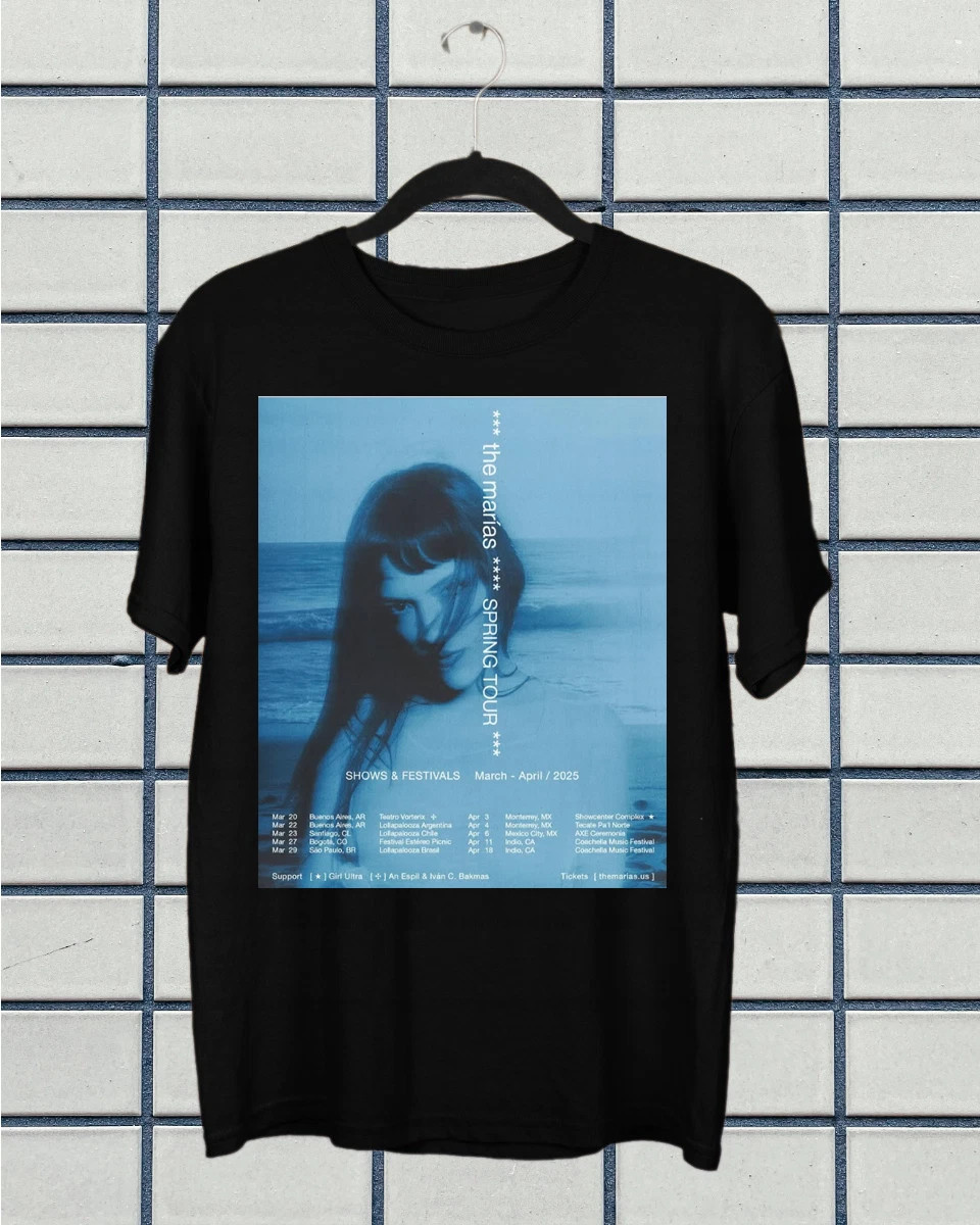 SPRING TOUR The Marias 2025 band black T-shirt UNISEX XZ1182 gallery