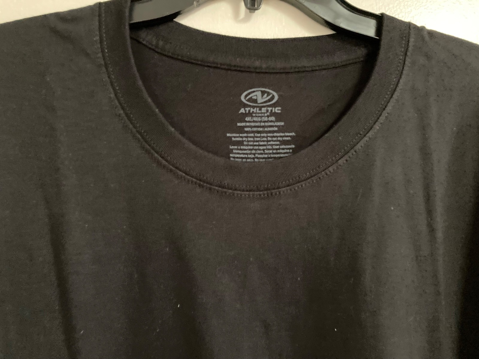 Athletic Works Men’s size 4XL Solid Black Lightweight Breathable T Shirt NWT gallery