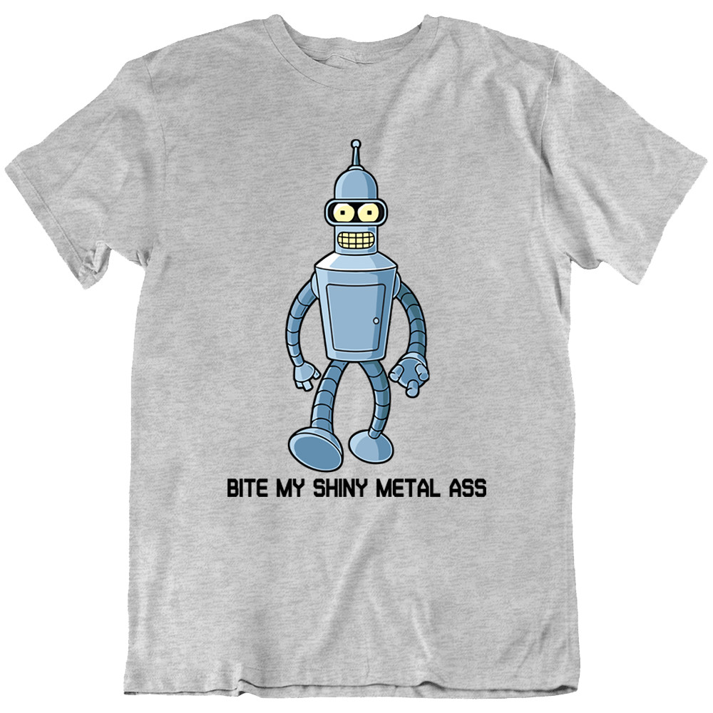 Bite My Shiny Metal Bender Futurama Cartoon TV Show T Shirt Tee Gift New gallery