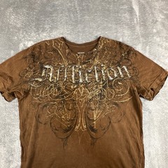 Affliction Shirt Mens M Angel Wing Eagle Skull Biker Graphic Tee