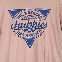 Chubbies Men’s Pink The Weekend Has Arrived T-Shirt Size Large