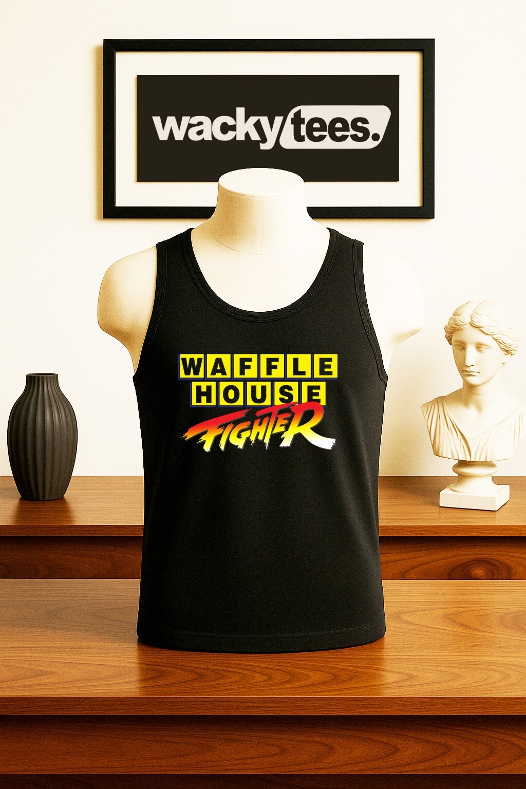 Waffle House Fighter Funny Fight Crew Graphic Tee Shirt gallery
