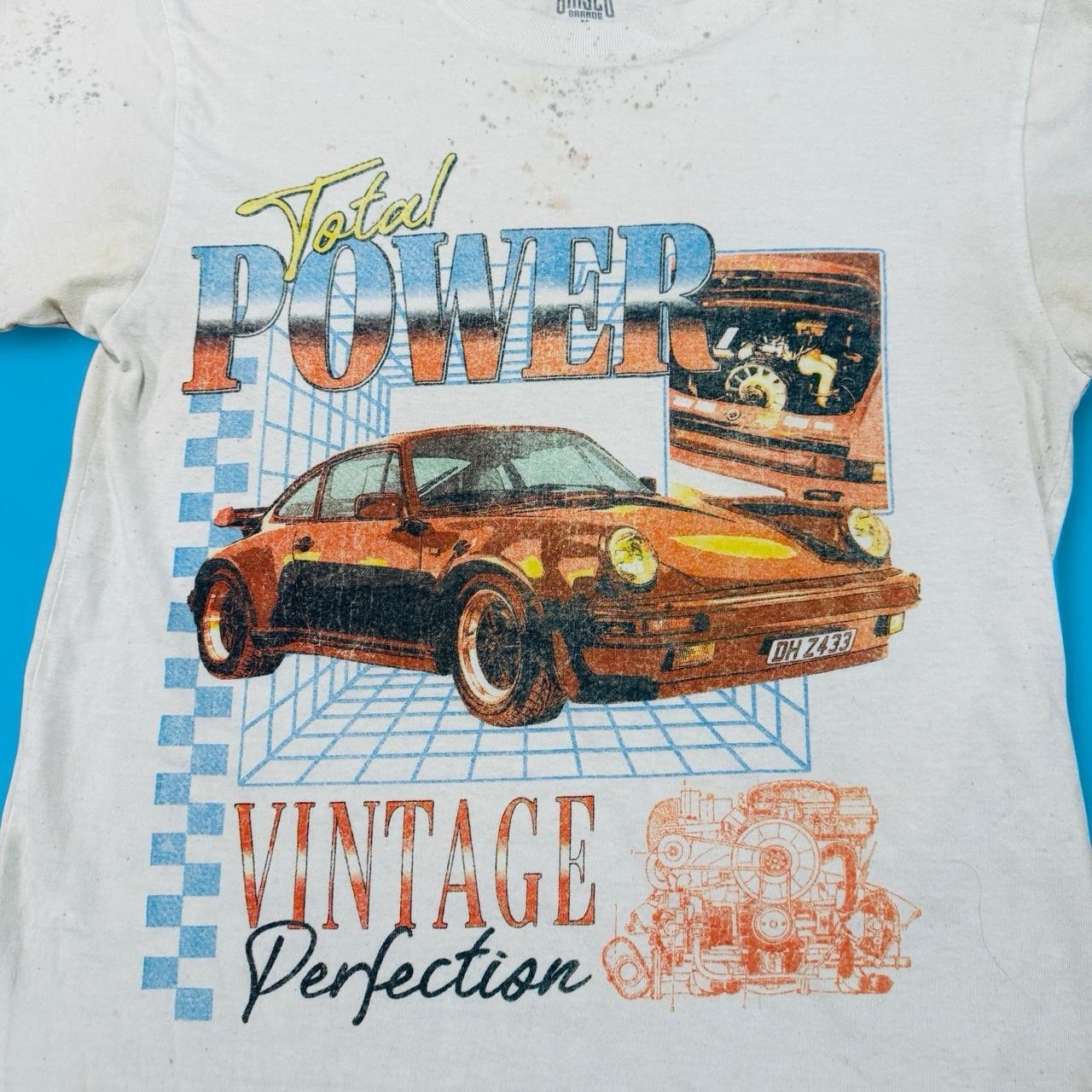 Brisco Apparel Vintage Perfection 80s Porsche Graphic White Tee T-Shirt Unisex M gallery