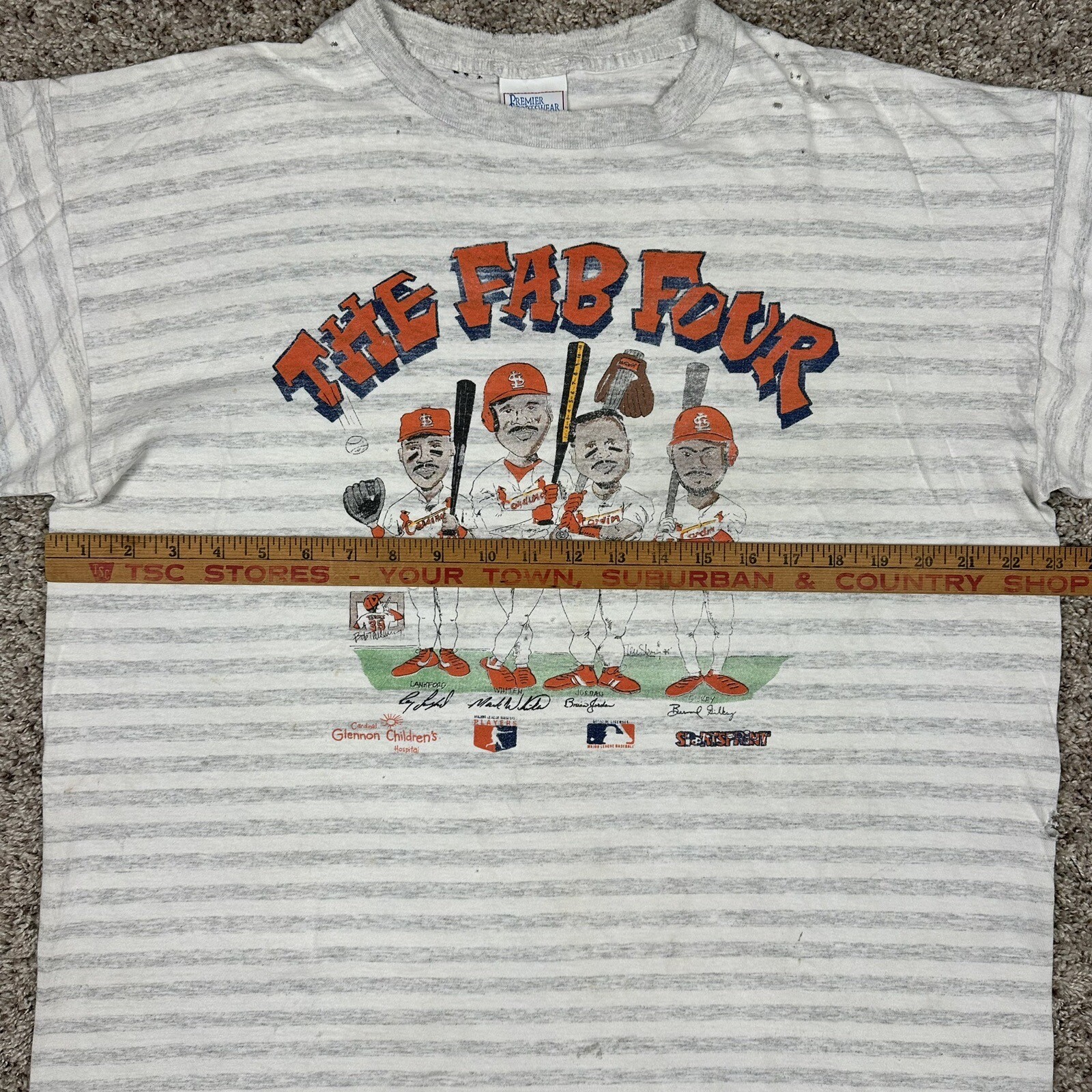 Vintage 90s St. Louis Cardinals Baseball T-Shirt The Fab Four Men’s Size XL USA gallery