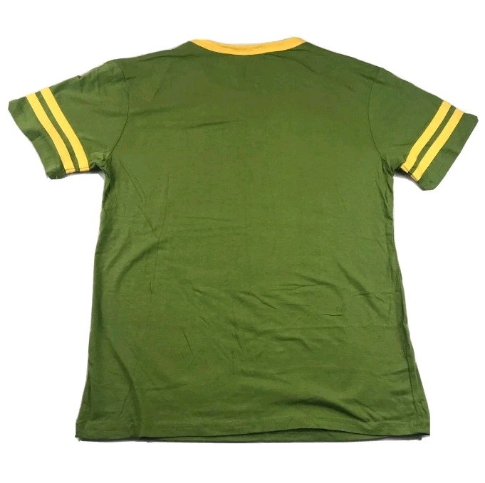 Captain Marvel Graphic Tee Shirt Adult Large Green Contrasting Yellow Trim gallery