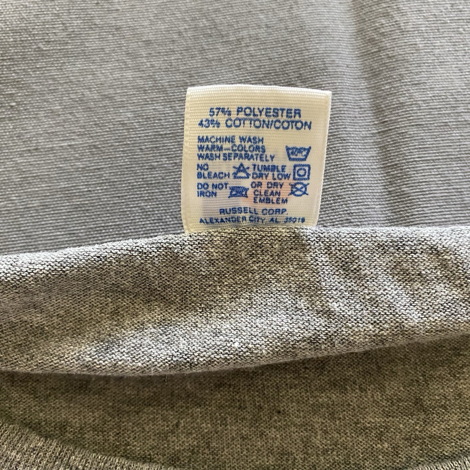 Vintage 1990s Russell Athletic Blank T Shirt Mens XL Gray Short Sleeve 90s USA gallery