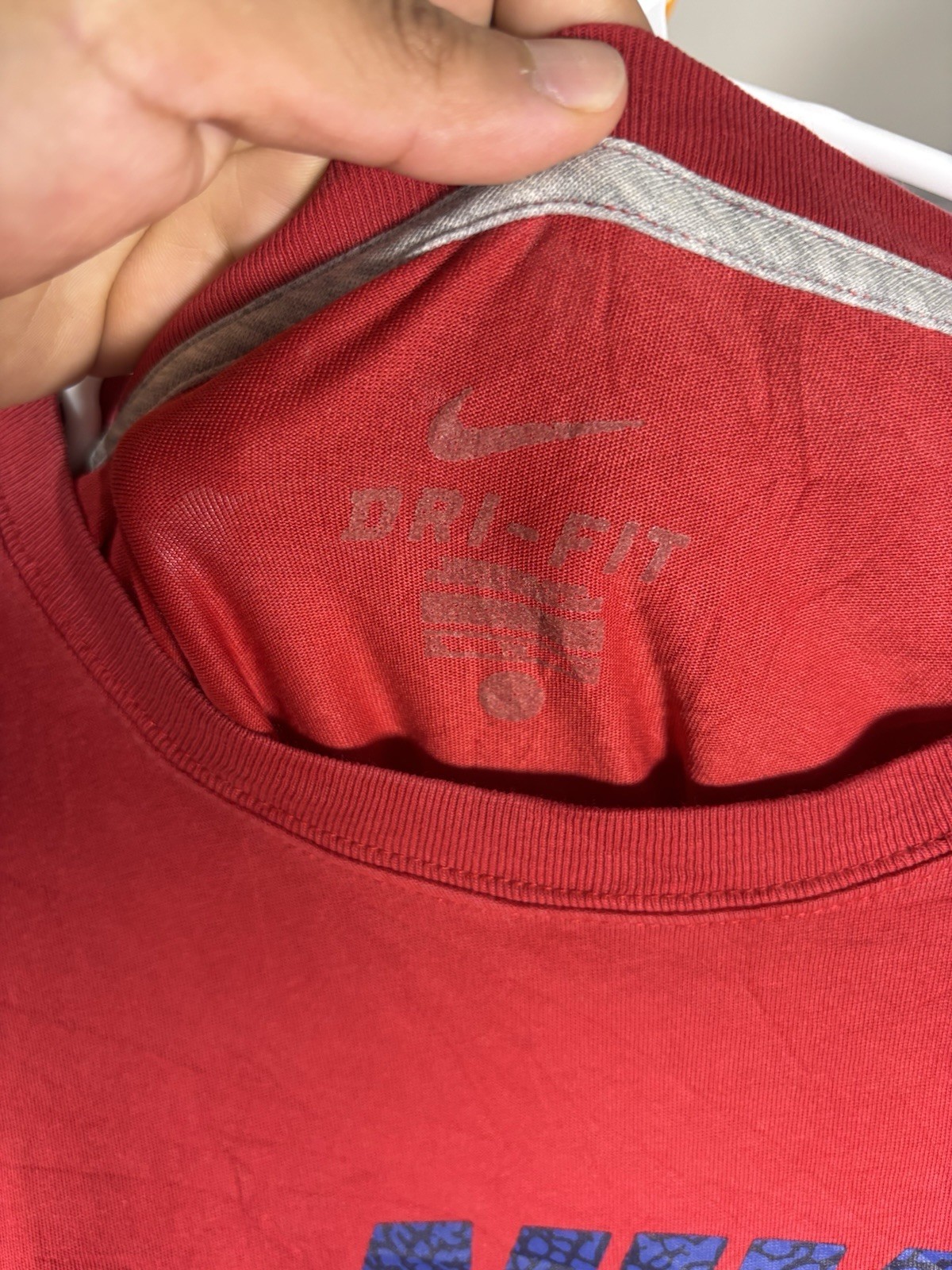 Nike Dri-FIT BSBL Logo Graphic Men's Red Short Sleeve Crew Neck T-Shirt XL gallery