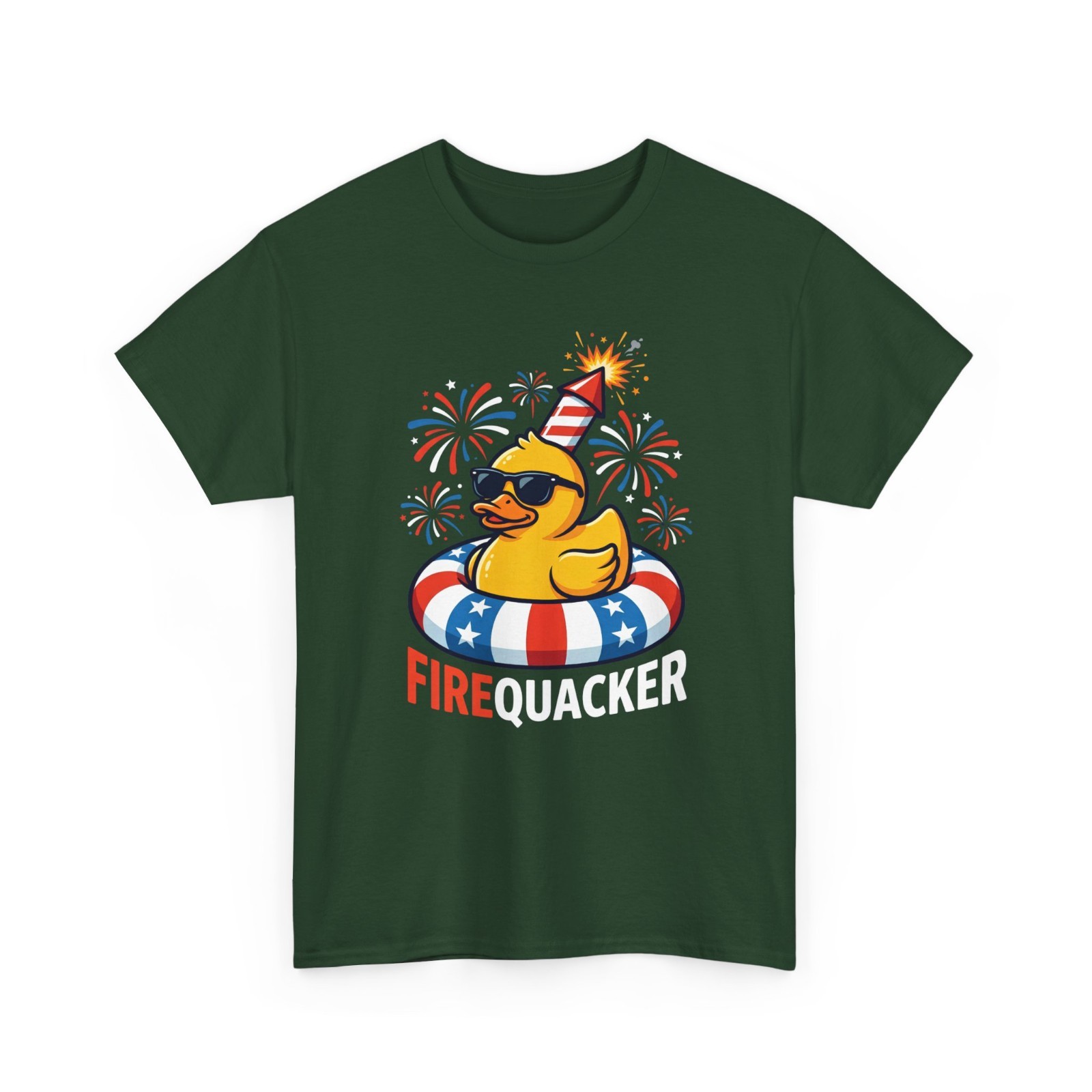 Funny Firequacker Duck Patriotic 4th of July Shirt Unisex T-Shirt gallery