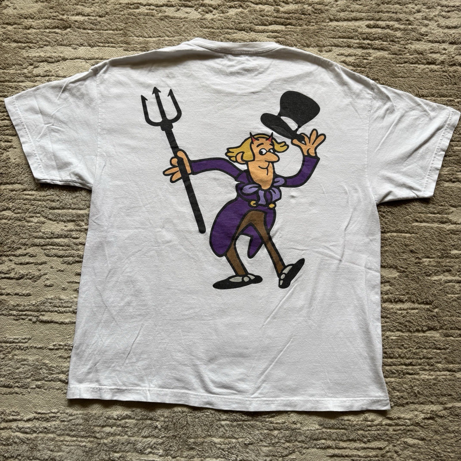 Half Evil Charlie Chocolate Bar Factory Parody Mens XL White Golden Ticket Candy gallery