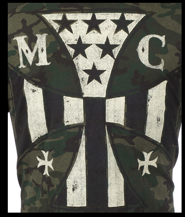 ARCHAIC by AFFLICTION Military Camo FUEL INJECTOR Short Sleeve Slim Fit T-shirt gallery