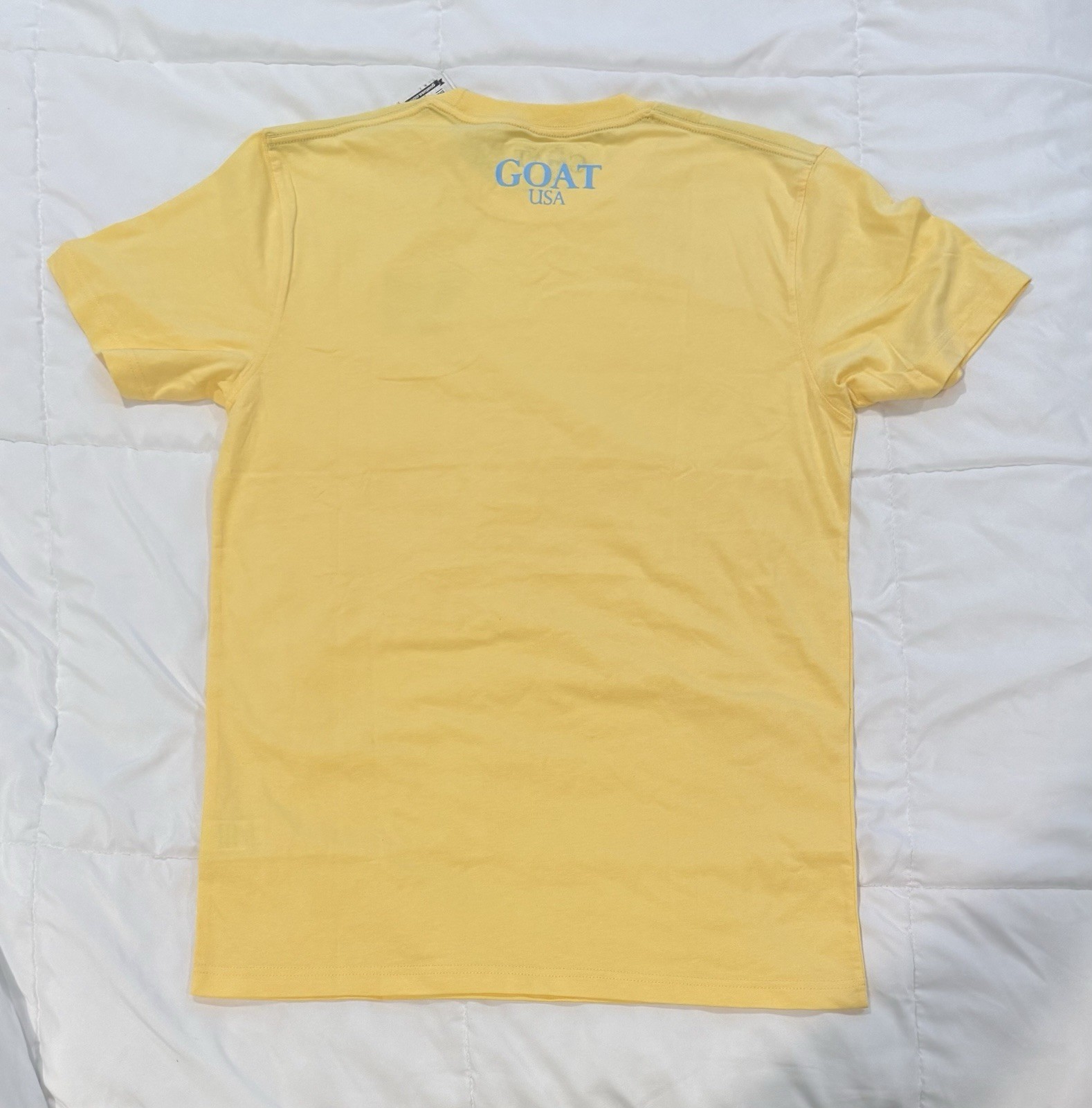 Men’s GOAT USA T-shirt Size Lg Yellow Short Sleeve gallery