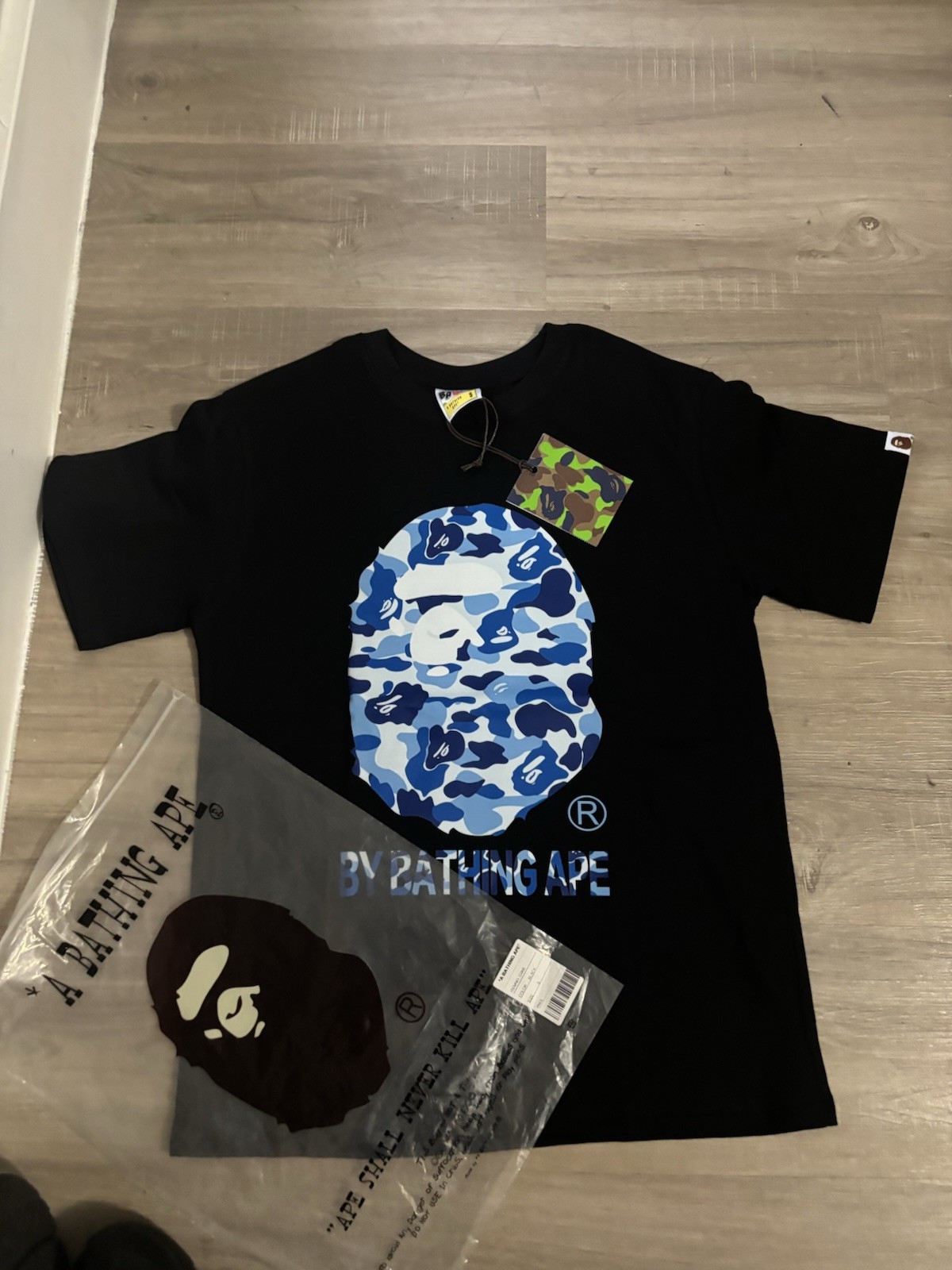 BAPE blue camo- Size S - Brand New “black and blue” true to size bag + tags. gallery